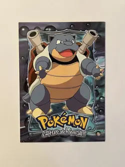 Blastoise E9 of E12 Topps TV Animation Blue Label Vintage Pokemon Card - Image 1