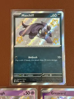 Maschiff Fidough Greavard 069 070 071 Paldean Fates Pokemon Shiny S&V NM Promo - Image 2