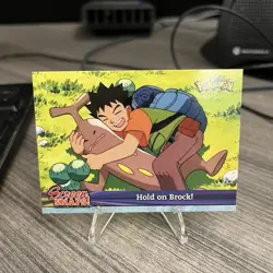 Pokemon Topps 2001 Hold on Brock Screen Snaps 05 Blue Label - Image 1
