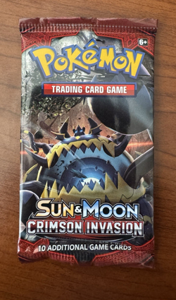 Pokemon TCG Sun & Moon CRIMSON INVASION, Factory Sealed Booster, New Package! - Image 1