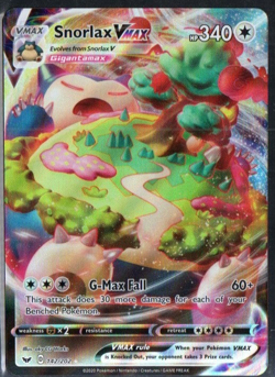 Snorlax VMAX 142/202 Ultra Rare Pokemon SWSH01: Sword & Shield Base Set NM - Image 1