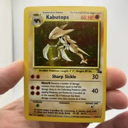 Pokemon TCG Kabutops Holo Rare Card 9/62 Fossil Unlimited 1999 - LP Condition! - Image 1