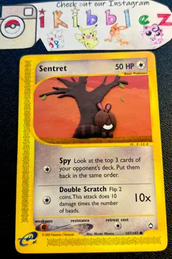 Sentret 107/147 LP Non Holo Vintage WoTC Pokemon Card. Free Tracked Shipping! - Image 1