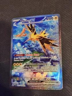 Pokemon TCG Zapdos ex 202/165 Sv: Scarlet & Violet 151 Holo LP - Image 2