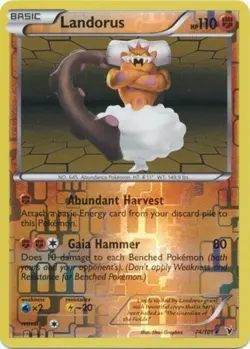 Landorus - 74/101 - Holo Rare - Reverse Holo NM, English Pokemon Noble Victories - Image 1