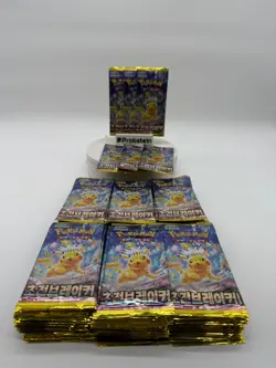 Lot of (100) 2024 Pokemon TCG Korean SV8 Super Electric Breaker Booster Packs - Image 1