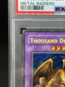Yu-Gi-Oh! 2002 Metal Raiders MRD Thousand Dragon Secret Rare PSA 9 - Image 3