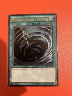 Yugioh Mystical Space Typhoon Ultimate Rare AP08-EN002 NM - Image 1