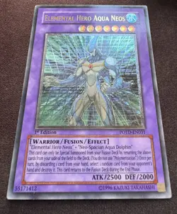 ULTIMATE Rare Elemental Hero Aqua Neos POTD-EN031 1st Edition Yugioh 111 - Image 2