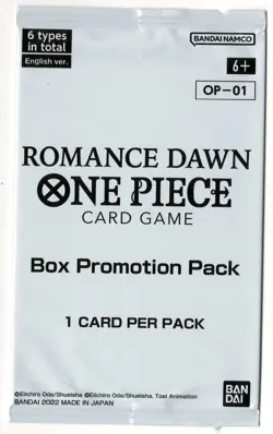 ONE PIECE OP-01 ROMANCE DAWN BOX PROMOTION PACK 1 CARD SEALED - Image 1