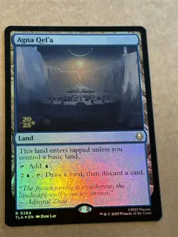 mtg pre-release foil Agna Qel'a rare land, Avatar the Last Airbender, unplayed - Image 1