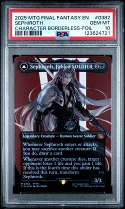 4721 Sephiroth Fabled One-Winged Angel 2025 MTG Final Fantasy #0382 Foil PSA 10 - Image 1
