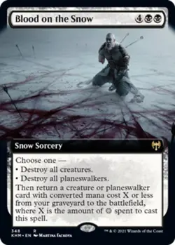 1x Blood on the Snow ~ Extended Art NM-Mint, English Kaldheim MTG Magic - Image 1