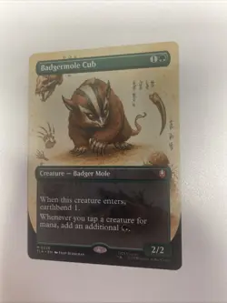 MTG Badgermole Cub Borderless Mythic #326 Avatar:The Last Airbender NM Free Ship - Image 1