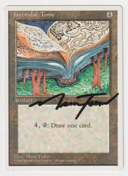 Signed Jayemdae Tome MP 4th Edition Artist Mark Tedin 1995 MTG Magic Vintage! - Image 1