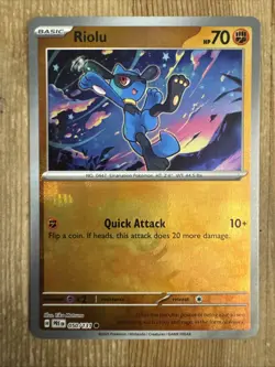 Riolu 050/131 Pokeball Reverse Holo Pokemon TCG S&V Prismatic Evolutions - Image 1