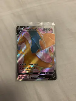 Pokemon TCG: Charizard V SWSH050 Champion’s Path Black Star Promo Full Art NM - Image 1