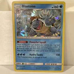 Pokemon TCG Blastoise 25/181 Rare Holo Cracked Ice Sun Moon Team Up - Image 1