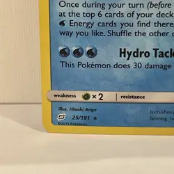 Pokemon TCG Blastoise 25/181 Rare Holo Cracked Ice Sun Moon Team Up - Image 3