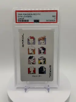 PSA 7 Gym Leaders Joker Japanese Pokemon Red Poker Card 1996 - Image 1