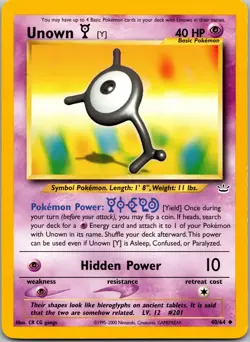 Unown [Y] - Neo Revelation #40/64 Pokemon tcg - Image 1
