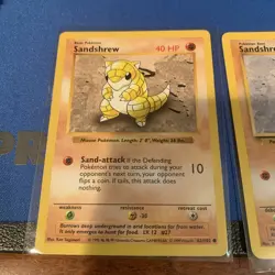 Pokemon TCG Base Set (Shadowless & Common) #062/102 Sandshrew (2 Cards) - Image 2