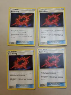 4x Pokemon Forbidden Light - Beast Ring 102/131 - ABC - Image 1