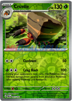 NM Pokemon Paradox Rift Crustle Reverse Holo 007 - Image 1