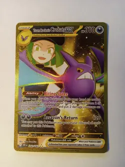 Pokemon Team Rocket’s Crobat ex 242/182 Ultra Rare Gold Destined Rivals Free Shp - Image 1