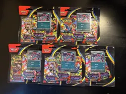 SEALED LOT OF 5 Pokemon Phantasmal Flames Sneasel 3-Pack Blisters - Image 1