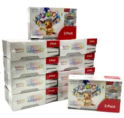#2 Lot of (10) Pokemon Prismatic Evolutions ETB & Booster Bundle Costco SEALED - Image 1