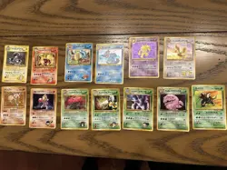 Lot Of 13 Japanese Holographic Pokemon Base Cards - Image 1