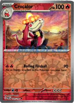 NM Pokemon Paradox Rift Crocalor Reverse Holo 024 - Image 1