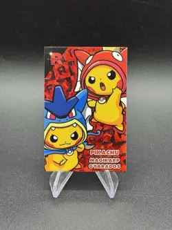Poncho Pikachu Magikarp Gyarados Red Holo Pokemon Card Database Team Rocket - Image 1
