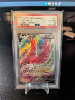 Pokemon Silver Tempest Ho-Oh V (Full Art) 187/195 Swsh PSA 10 - Image 1