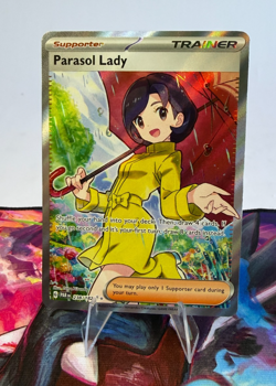 Pokemon TCG: Parasol Lady 238/182 SV04: Paradox Rift Holo Trainer - Image 1