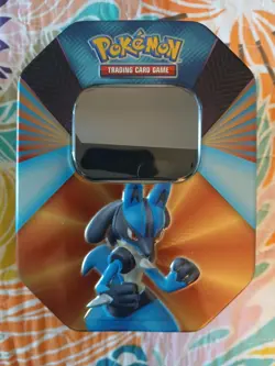 Pokemon Lucario Tin - Empty Collectible Storage Tin - Trading Card Game - Image 1