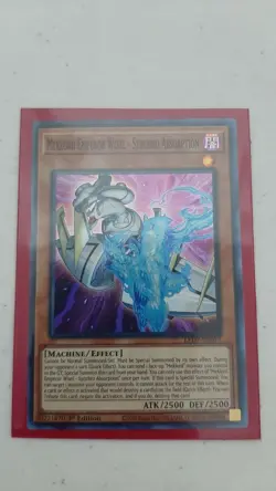 X1 YUGIOH MEKLORD EMPEROR WISEL SYNCHRO ABSORPTION LED7-EN017 SUPER RARE 1ST NM - Image 1