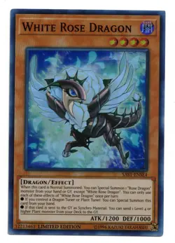 Yu-Gi-Oh Card: White Rose Dragon SAST-ENSE4 Super Rare Limited Edition! NM - Image 1