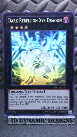 | Yugioh Dark Rebellion Xyz Dragon NECH-EN053 Ghost Rare New Challengers NM- | - Image 1