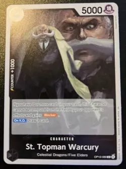 St. Topman Warcury OP13-089 Foil Rare Carrying On His Will One Piece Card Game - Image 1