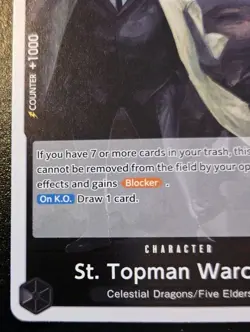 St. Topman Warcury OP13-089 Foil Rare Carrying On His Will One Piece Card Game - Image 4