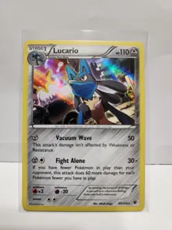 Lucario 63/124 XY Fates Collide Holo Rare Pokemon TCG Card [ENG]* - Image 1