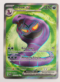 Pokemon TCG Card Arbok ex 185/165 Sv: Scarlet & Violet 151 Holo New NM - Image 1