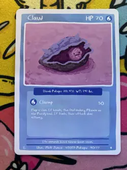 Pokepu v2 - Claud (Shellder) 40/77 - Derpy Pokemon Parody / Fan Art Card - Image 1