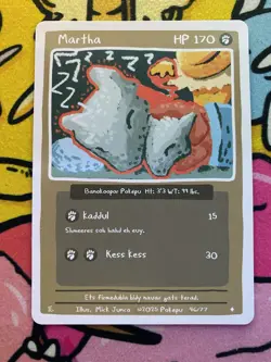 Pokepu v2 - Martha (Marowak) 46/77 - Derpy Pokemon Parody / Fan Art Card - Image 1