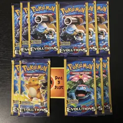 Pokemon XY EVOLUTIONS - (3-Card Mini) Booster Pack - SEALED - ONLY 1 PACK - Image 1