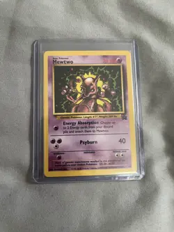 USED Nintendo Pokemon Mewtwo 14/53 Black Star Promo WOTC Pokemon Card TCG - Image 1