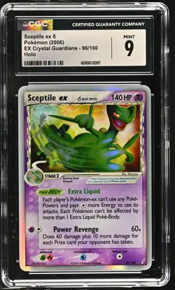 CGC 9 MINT Sceptile ex 2006 EX Crystal Guardians 96/100 Holo Pokemon Card - Image 1