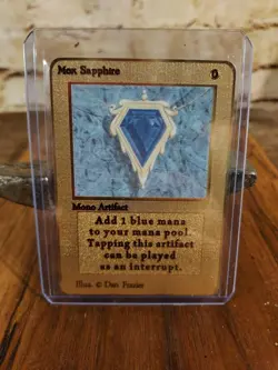 GOLD METAL MAGIC THE GATHERING CARD: MOX SAPPHIRE - Image 3